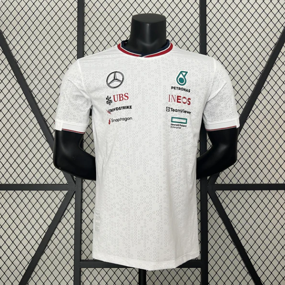 F1 Mercedes 2024 new white f1 shirt