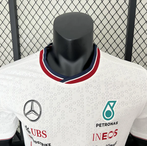 F1 Mercedes 2024 new white f1 shirt