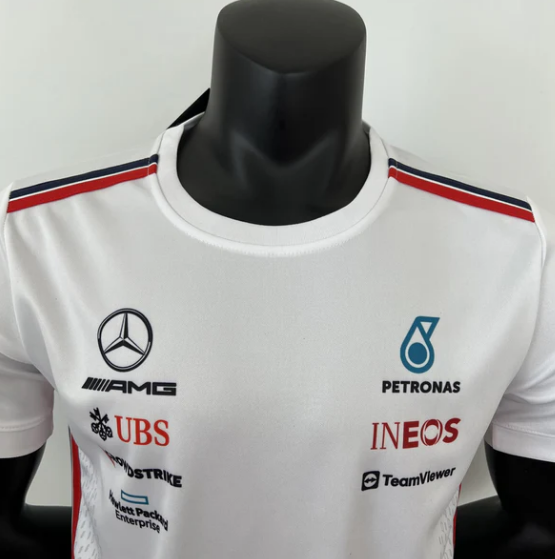 F1 MERCEDES BENZ 2023 WHITE T-SHIRT -2