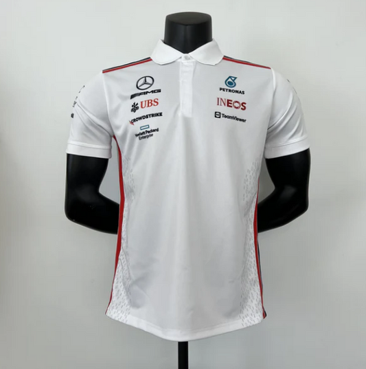 F1 MERCEDES BENZ 2023 WHITE T-SHIRT -POLO