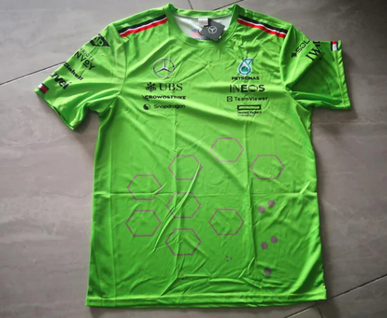 F1 MERCEDES 2024 green shirt