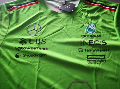 F1 MERCEDES 2024 green shirt