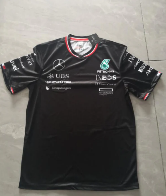 F1 MERCEDES 2024 black shirt