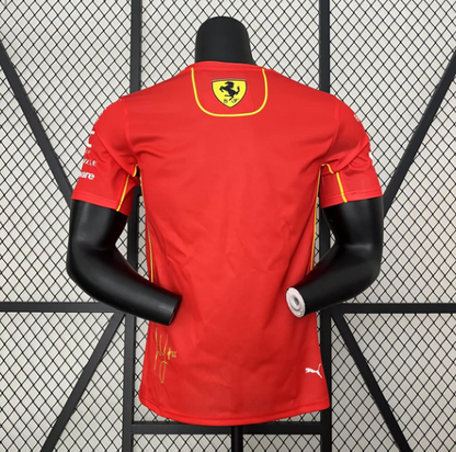 F1 FERRARI 2024 red T-shirt #55