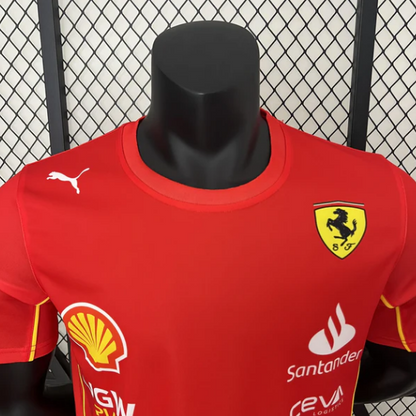 F1 FERRARI 2024 red T-shirt #55